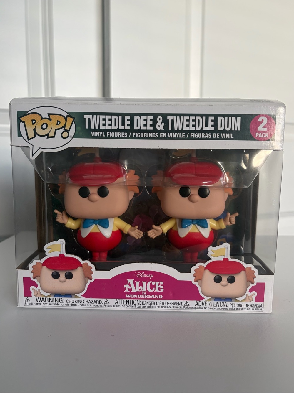 Disney Tweedle Dee & Tweedle Dum 2-Pack Vinyl Figures - Red, Yellow, Blue